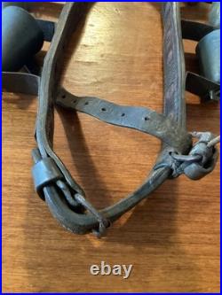 Incredible Antique Saanen Switzerland Brass Sleigh Almglocken With 7 Bells