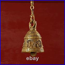 Indian Traditional Ganesha Design Brass Hanging Bell For Decoration