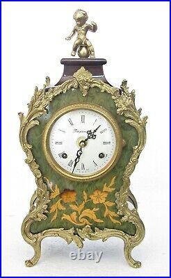 Italian Hermle Imperial Bell-striking Clock Louis XV Cartel Boulle Style Working