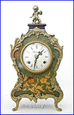 Italian Hermle Imperial Bell-striking Clock Louis XV Cartel Boulle Style Working