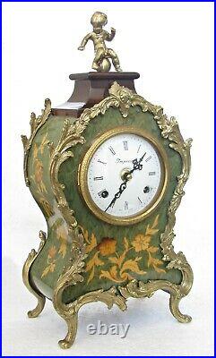 Italian Hermle Imperial Bell-striking Clock Louis XV Cartel Boulle Style Working