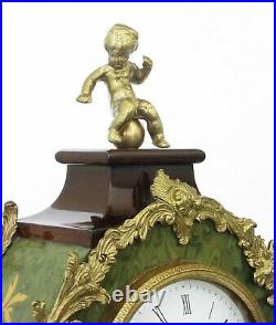 Italian Hermle Imperial Bell-striking Clock Louis XV Cartel Boulle Style Working