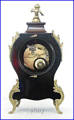 Italian Hermle Imperial Bell-striking Clock Louis XV Cartel Boulle Style Working