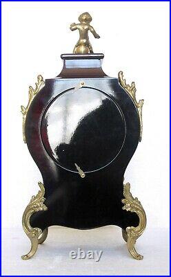 Italian Hermle Imperial Bell-striking Clock Louis XV Cartel Boulle Style Working