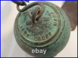 JEFF CROSS Bronze Bell Wind Chime Shell Design Vintage Harmony Hollow JEFF CROSS Bronze Bell Wind Chime Shell Design Vintage Harmony Hollow
