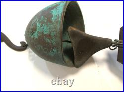 JEFF CROSS Bronze Bell Wind Chime Shell Design Vintage Harmony Hollow