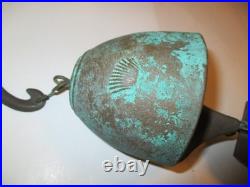 JEFF CROSS Bronze Bell Wind Chime Shell Design Vintage Harmony Hollow