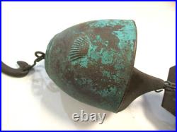 JEFF CROSS Bronze Bell Wind Chime Shell Design Vintage Harmony Hollow JEFF CROSS Bronze Bell Wind Chime Shell Design Vintage Harmony Hollow