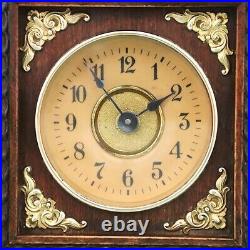 JUNGHANS Alarm Mantel Clock Antique 1910s BELL Chime! Germany Carriage RESTORED