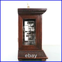 JUNGHANS Alarm Mantel Clock Antique 1910s BELL Chime! Germany Carriage RESTORED