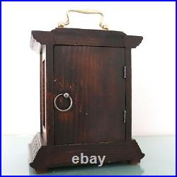 JUNGHANS Alarm Mantel Clock Antique 1910s BELL Chime! Germany Carriage RESTORED