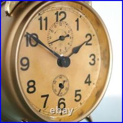 JUNGHANS Alarm Mantel Clock Antique VERY RARE MODEL! 1920s DOUBLE BELLS! Germany