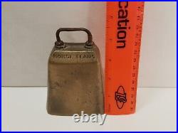 James Barwell 3 1/2'' Brass Cow Bell Success To Horse Teams Vintage Antique