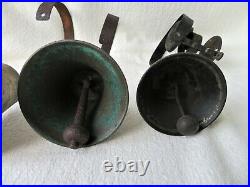 Job Lot 3 Antique Victorian Servants Butlers Bells Brass / Metal