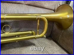 Kanstul WB 1600 Bb Trumpet. 460 Bore 4 7/8 Bell Antique Gold Scratch Lacquer