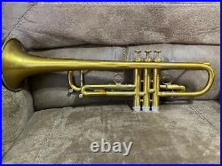 Kanstul WB 1600 Bb Trumpet. 460 Bore 4 7/8 Bell Antique Gold Scratch Lacquer