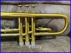 Kanstul WB 1600 Bb Trumpet. 460 Bore 4 7/8 Bell Antique Gold Scratch Lacquer