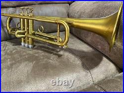 Kanstul WB 1600 Bb Trumpet. 460 Bore 4 7/8 Bell Antique Gold Scratch Lacquer