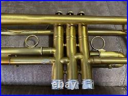 Kanstul WB 1600 Bb Trumpet. 460 Bore 4 7/8 Bell Antique Gold Scratch Lacquer