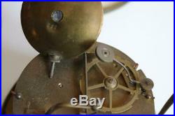 LARGE ANTIQUE FRENCH BELL STRIKE CLOCK MOVEMENT by S. MARTI visible escapement