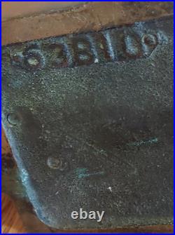 LARGE VINTAGE NAVY USN BRONZE SHIPS BELL withMOUNTING ARM & SERIAL # 10 Diam