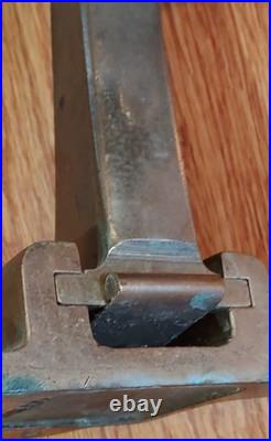 LARGE VINTAGE NAVY USN BRONZE SHIPS BELL withMOUNTING ARM & SERIAL # 10 Diam