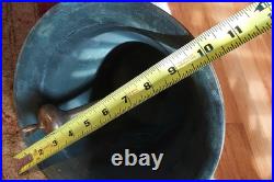 LARGE VINTAGE NAVY USN BRONZE SHIPS BELL withMOUNTING ARM & SERIAL # 10 Diam