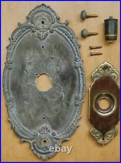 LARGE Victorian Door Bell Push Original Lead & Brass RARE Restored & Refurbished