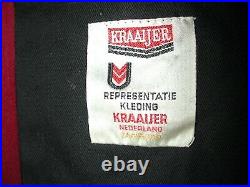 LOOK! Antique KRAAIJER hanging Bell on decorated banner great Ski Lodge item