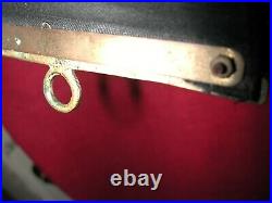 LOOK! Antique KRAAIJER hanging Bell on decorated banner great Ski Lodge item