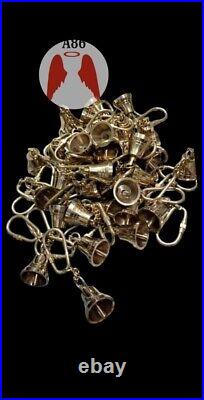 LOT 100 Nautical Vintage Brass Captain Ship Bell Maritime Bracket Boat Decor