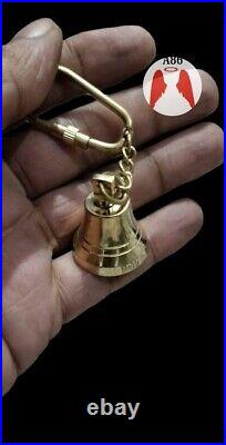 LOT 100 Nautical Vintage Brass Captain Ship Bell Maritime Bracket Boat Decor