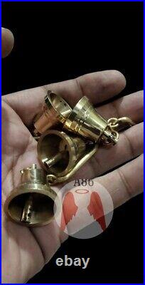 LOT 100 Nautical Vintage Brass Captain Ship Bell Maritime Bracket Boat Decor