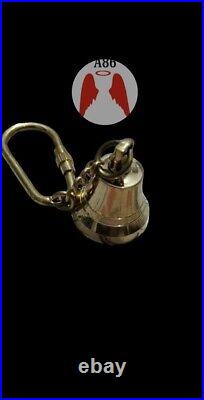 LOT 100 Nautical Vintage Brass Captain Ship Bell Maritime Bracket Boat Decor