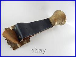 LOUD Vintage 4 Goat Cow Bell Solid Brass with Buckle & Leather Strap LOOK SEE