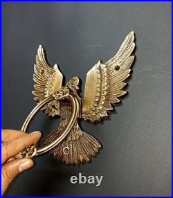 Lacquered Brass Bald Eagle Design Door Bell Bird Shape Home Door Knocker GTX