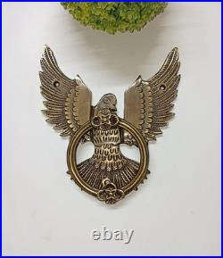 Lacquered Brass Bald Eagle Design Door Bell Bird Shape Home Door Knocker GTX
