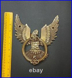 Lacquered Brass Bald Eagle Design Door Bell Bird Shape Home Door Knocker GTX