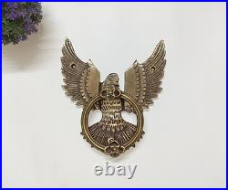 Lacquered Brass Bald Eagle Design Door Bell Bird Shape Home Door Knocker GTX