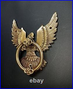 Lacquered Brass Bald Eagle Design Door Bell Bird Shape Home Door Knocker GTX