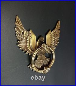 Lacquered Brass Bald Eagle Design Door Bell Bird Shape Home Door Knocker GTX