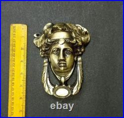 Lacquered Brass Princess Face Door Bell Queen Lady Bedroom Door Knocker GTX