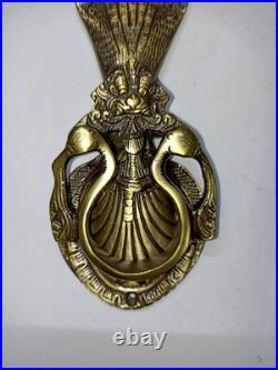 Lacquered Brass Yali with Snake Door Knocker Mythology Theme Door Bell AJ536