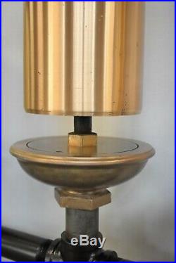 Large 3 bell chime steam whistle #4 antique brass