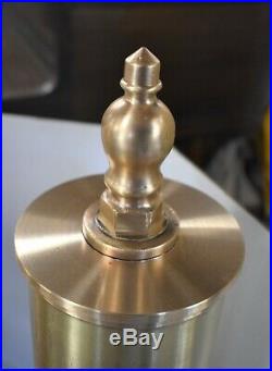 Large 3 bell chime steam whistle #4 antique brass