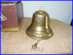 Large 6 1/2 Antique Brass Bell with Cherubs