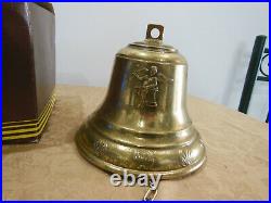 Large 6 1/2 Antique Brass Bell with Cherubs