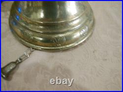 Large 6 1/2 Antique Brass Bell with Cherubs