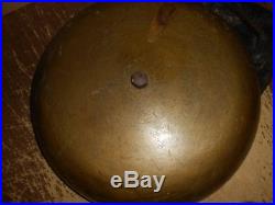 Large Antique 16 1/2 Solid Brass Boxing School Bell Wall Mounted