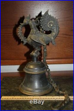 Large Antique Brass Pheonix bell